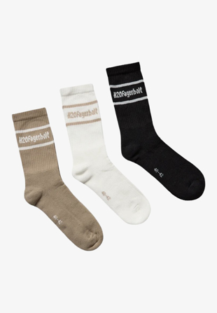 H2O Fagerholt - New suck socks Black/white/creamy grey